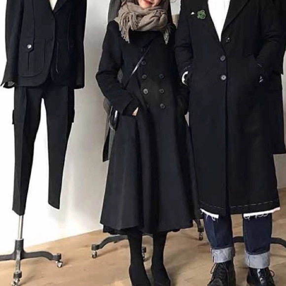 Y&Y Double Breasted Black Coat - Picture 4 of 12